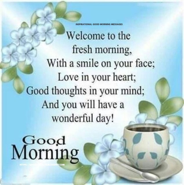 Inspirational good morning messages
