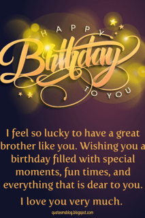 Birthday quotes for brother