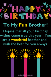 Birthday quotes for brother